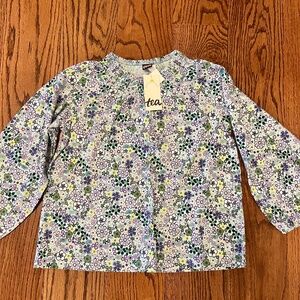 Adorable Tea Collection girls floral shirt, size 7 NWT!